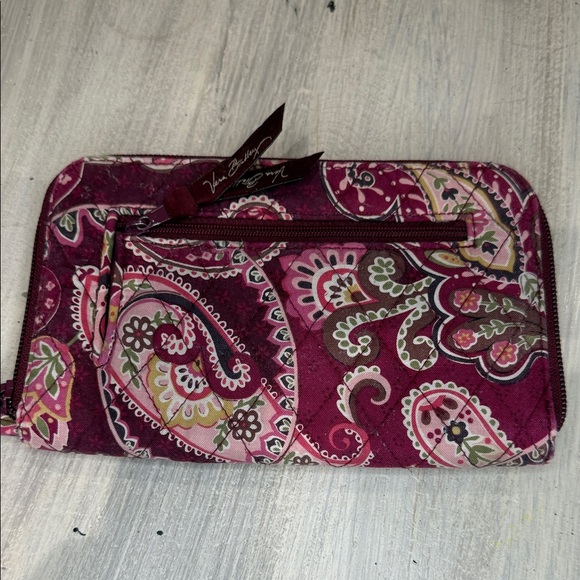 Vera Bradley Pink Paisley Tote and Wallet Set with Vera Bradley Keychain - Picture 4 of 11